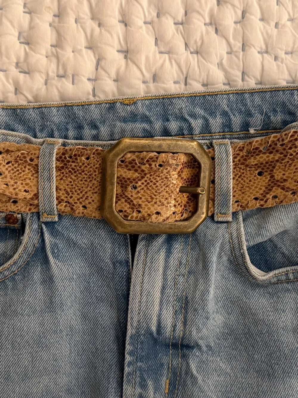 Melamed Snakeskin Leather Belt